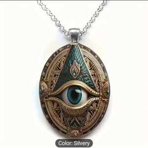 Mystic Eye Pendant Necklace in Gold and Silver